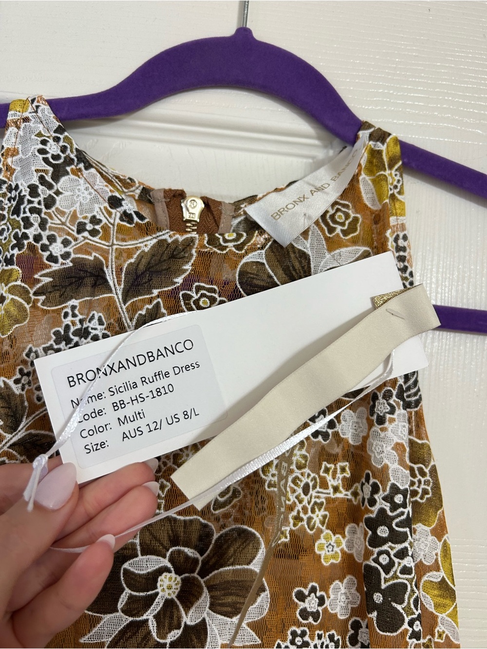 Bronx and Banco Sicilia Ruffle Dress in Multi NWT 8 - Picture 5 of 7